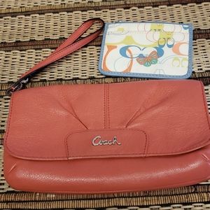 Coach wristlet with credit card pocket